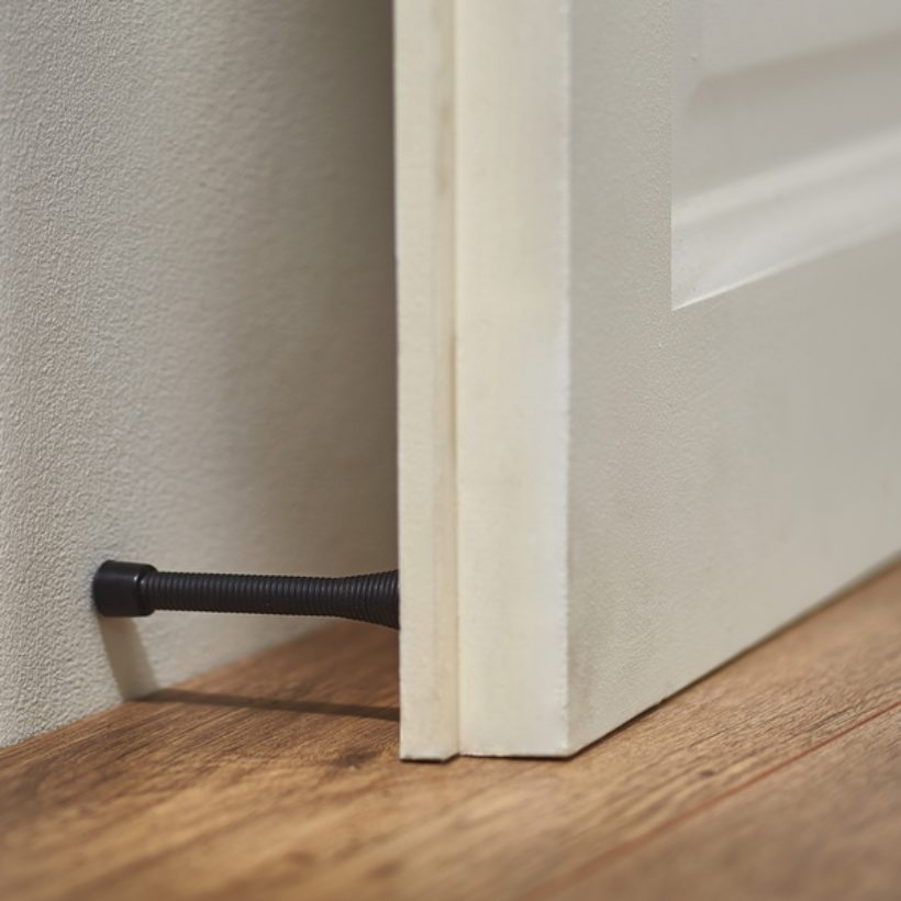  Lot de 2 butées de porte flexible – Coloris noir  - MOTTEZ - M033KNO