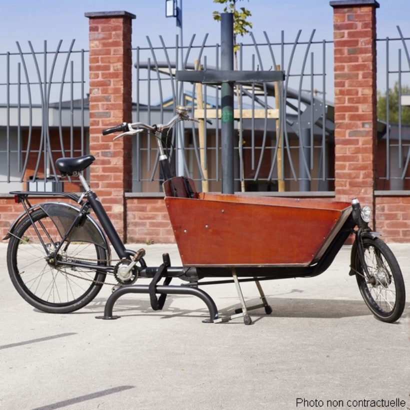 Arceau antivol vélo cargo coloris corten - MOTTEZ - M043S