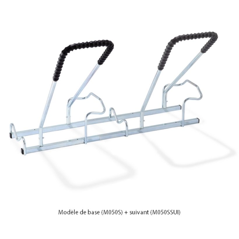  Râtelier 2 vélos avec arceau gainé – Modèle de base  - MOTTEZ - M050S