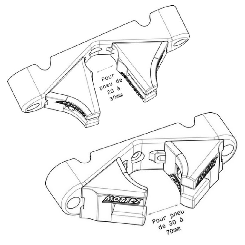 Crochet vélo bloque pneu - MOTTEZ - M055Q