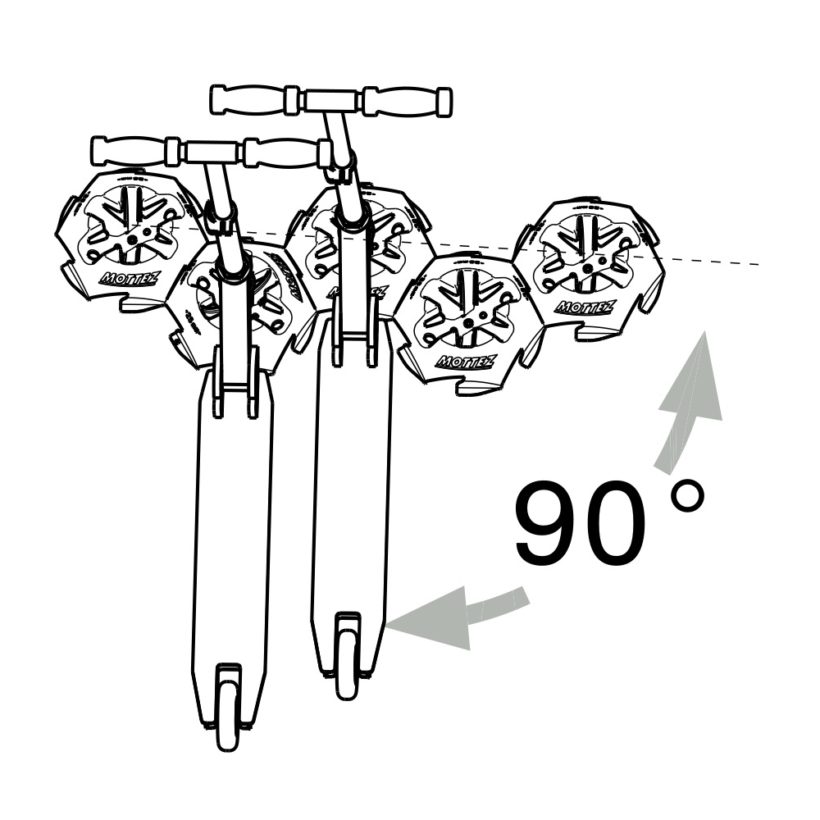  Support trottinette au sol bleu  - MOTTEZ - M058QBL