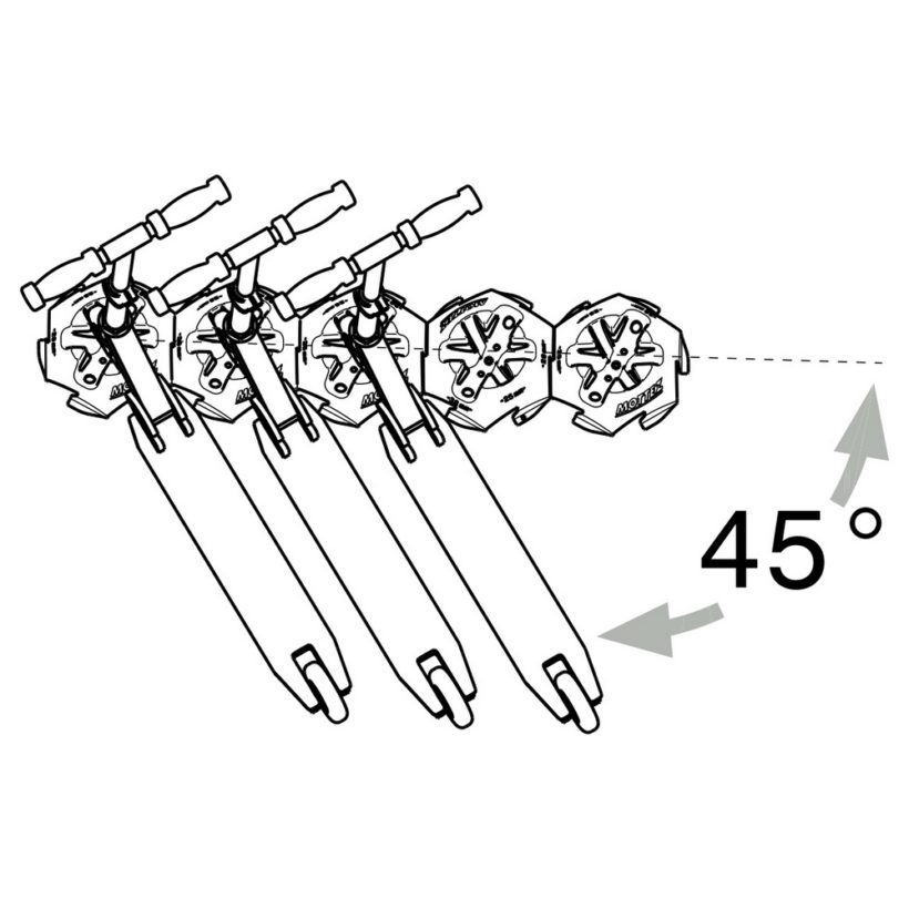  Support trottinette au sol gris  - MOTTEZ - M058QGR