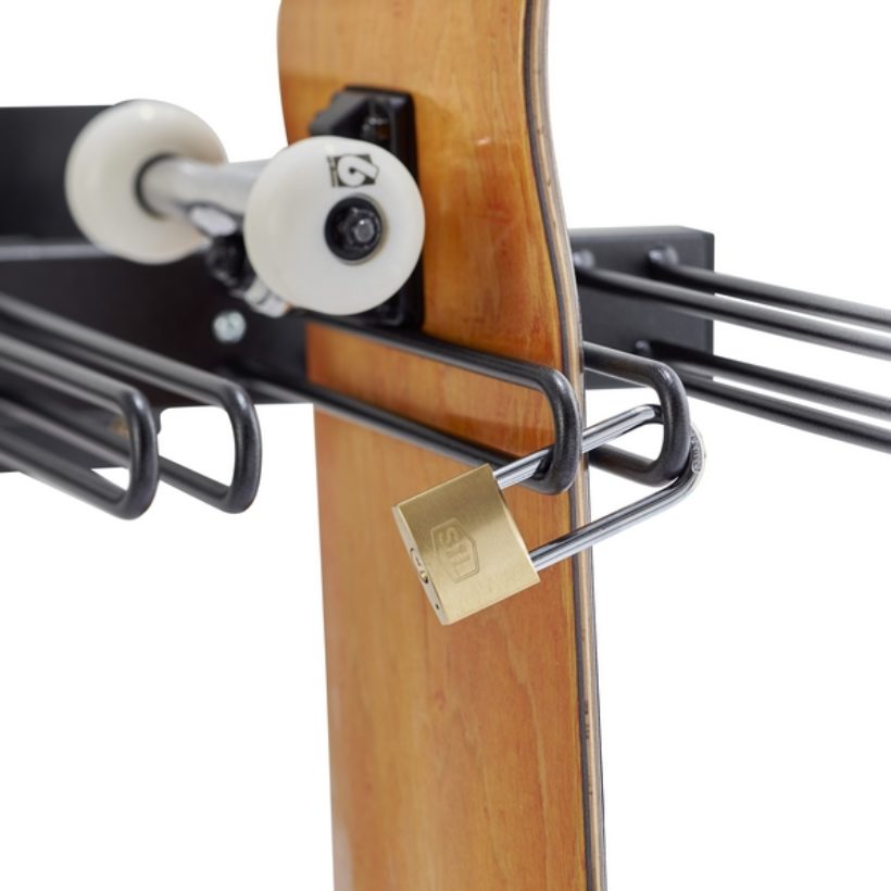 Range 4 skateboards mural avec antivol - MOTTEZ - M059S4MUR