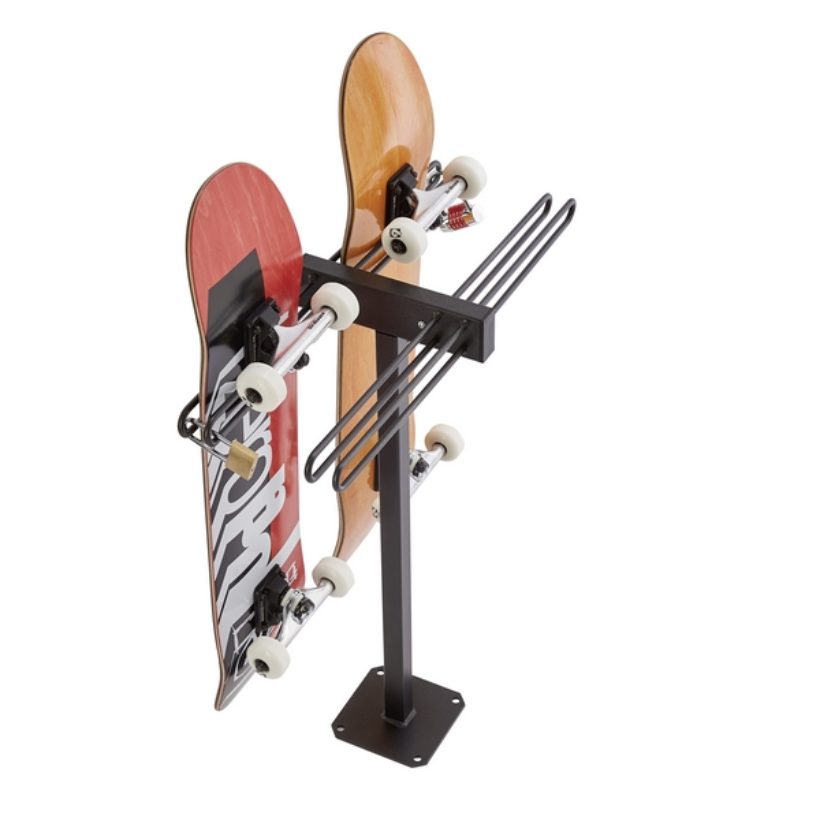 Range 4 skateboards sur pied avec antivol - MOTTEZ - M059S