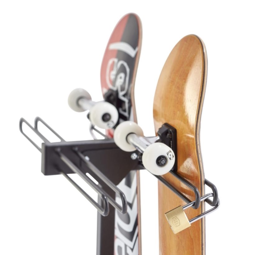 Range 4 skateboards sur pied avec antivol - MOTTEZ - M059S