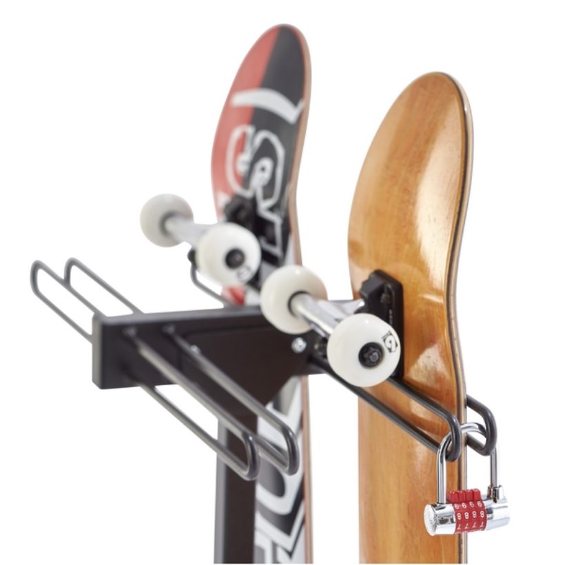 Range 4 skateboards sur pied avec antivol - MOTTEZ - M059S