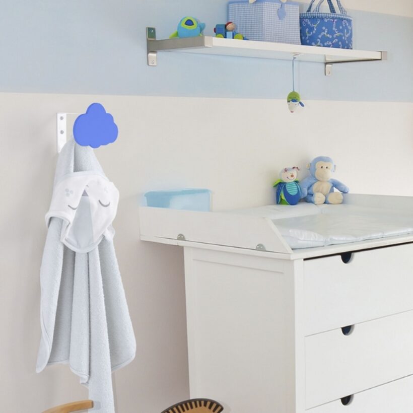 Crochet blanc en tôle pour porte-manteaux - MOTTEZ - M300VBC