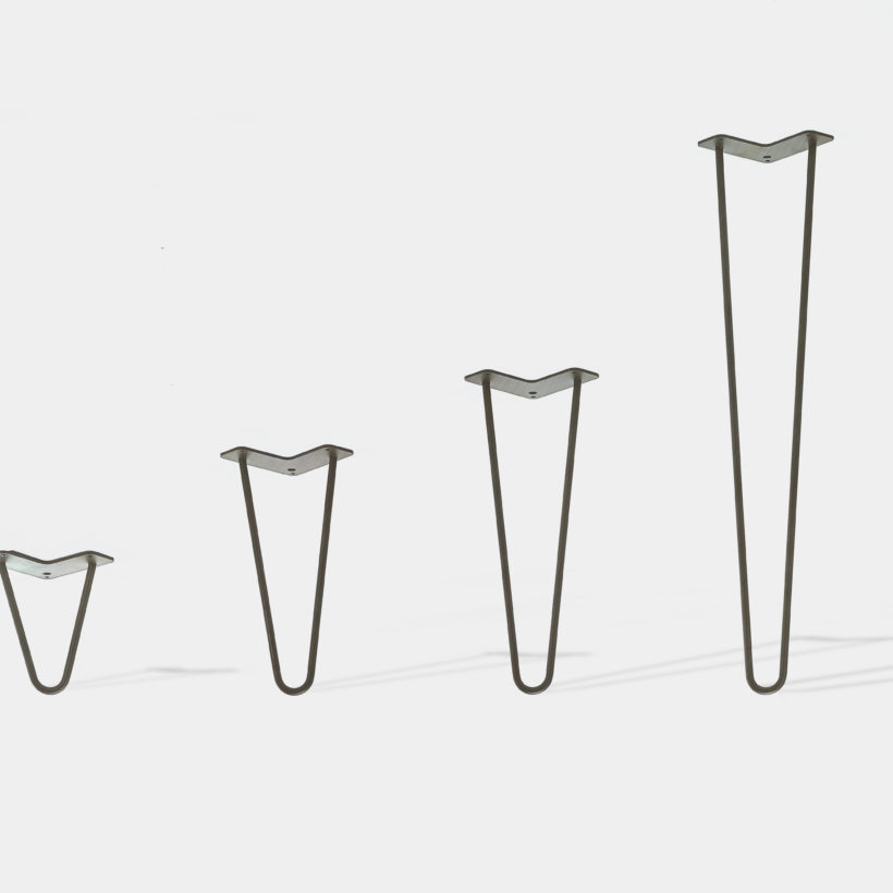  Pied de table double fil HT 50 cm vernis transparent couleur métal naturel  - MOTTEZ - M503VTR