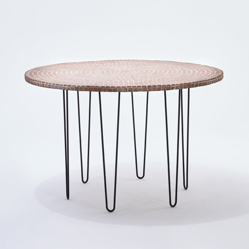  Pied de table double fil HT 71 cm noir mat  - MOTTEZ - M504VNO