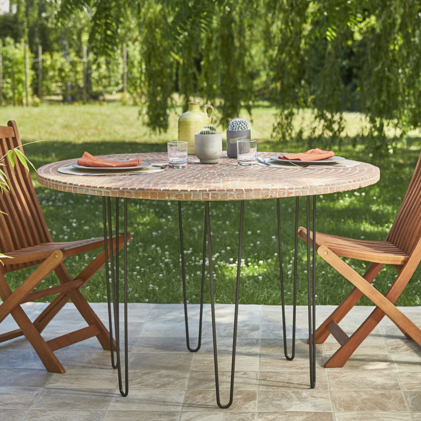  Pied de table double fil HT 71 cm noir mat  - MOTTEZ - M504VNO