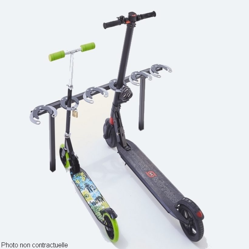  Range 6 trottinettes côte à côte à sceller  - MOTTEZ - M507V6