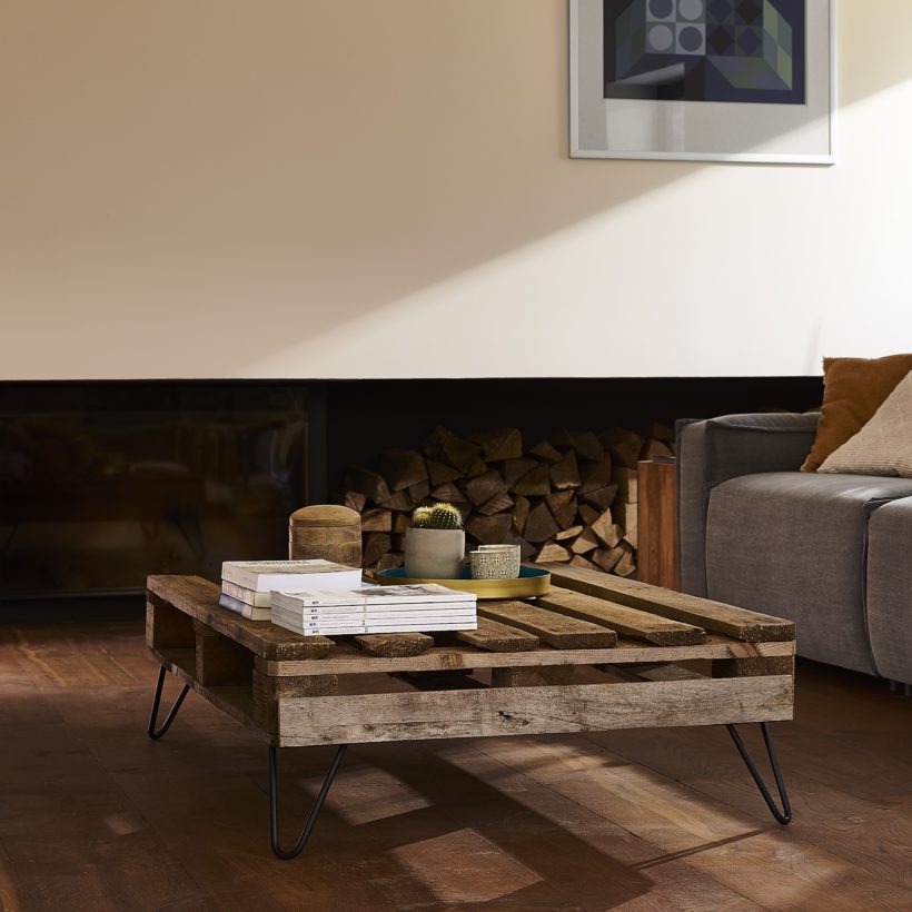 Pied de table double fil incliné HT 16 cm noir mat - MOTTEZ - M510VNO