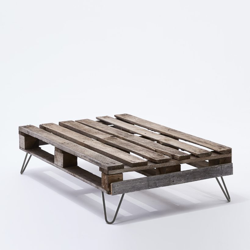 Pied de table double fil incliné HT 16 cm vernis transparent couleur métal naturel - MOTTEZ - M510VTR