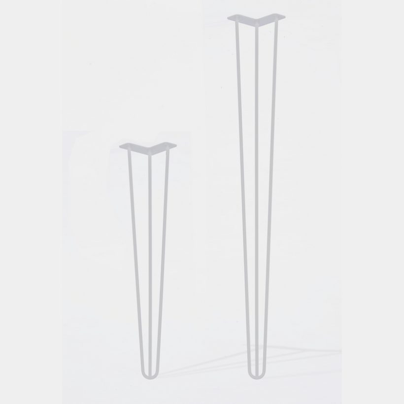 Pied de table triple fil droit HT 110 cm blanc mat - MOTTEZ - M521VBC