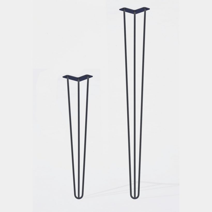 Pied de table triple fil droit HT 110 cm noir mat - MOTTEZ - M521VNO