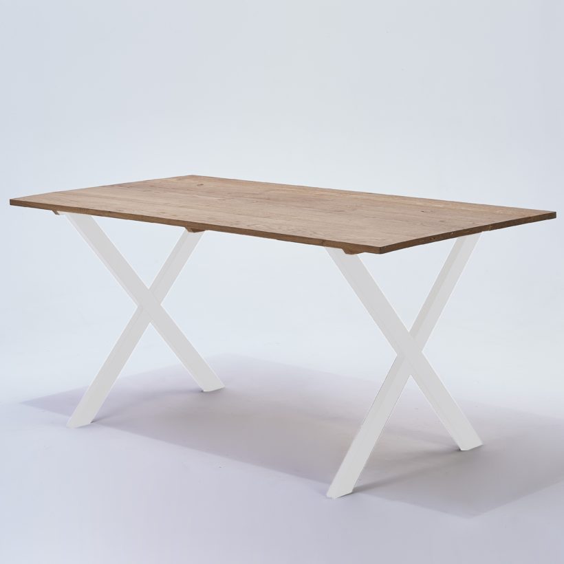 Pied de table en croix H71 x L775 cm blanc mat - MOTTEZ - M530VBC