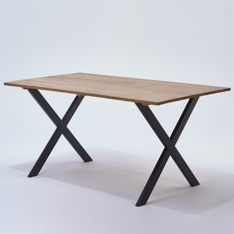 Pied de table en croix H71 x L775 cm noir mat - MOTTEZ - M530VNO