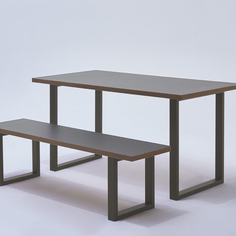  Pied de table/banc rectangulaire H40 x L39 cm vernis transparent couleur métal naturel  - MOTTEZ - M540VTR