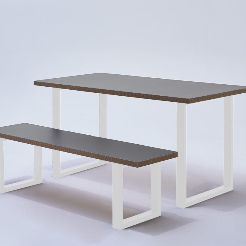 Pied de table rectangulaire H71 x L59 cm blanc mat - MOTTEZ - M542VBC