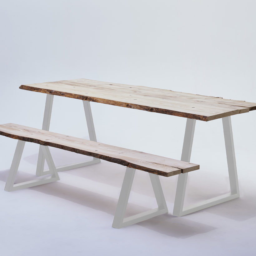 Pied de table modèle trapèze H71 x L.Bas70 x L.haut40 cm blanc mat - MOTTEZ - M581VBC