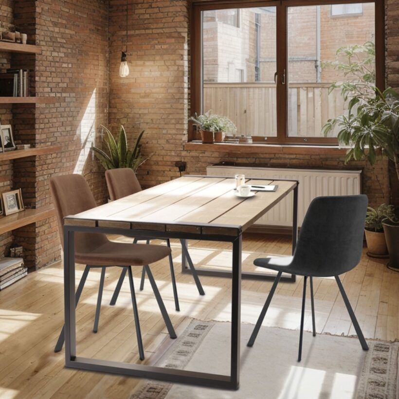 Lot de 2 pieds de table Indoor pour pièce de bois « solivette » - MOTTEZ - M592C