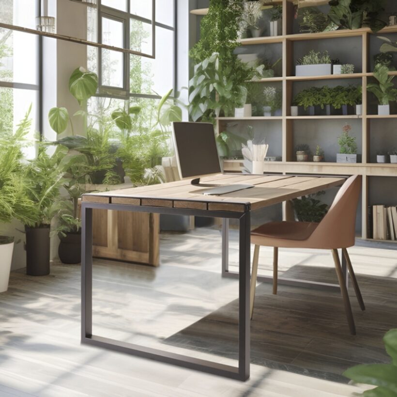 Lot de 2 pieds de table Indoor pour pièce de bois « solivette » - MOTTEZ - M592C