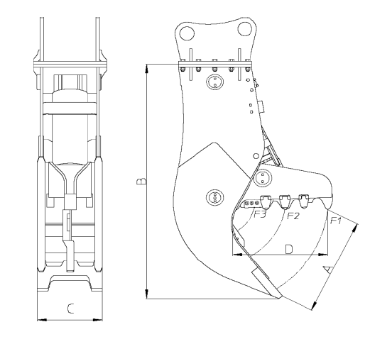 BROYEUR POUR PORTEUR DE 5 A 10 TONNES MBI - MCP480-PN