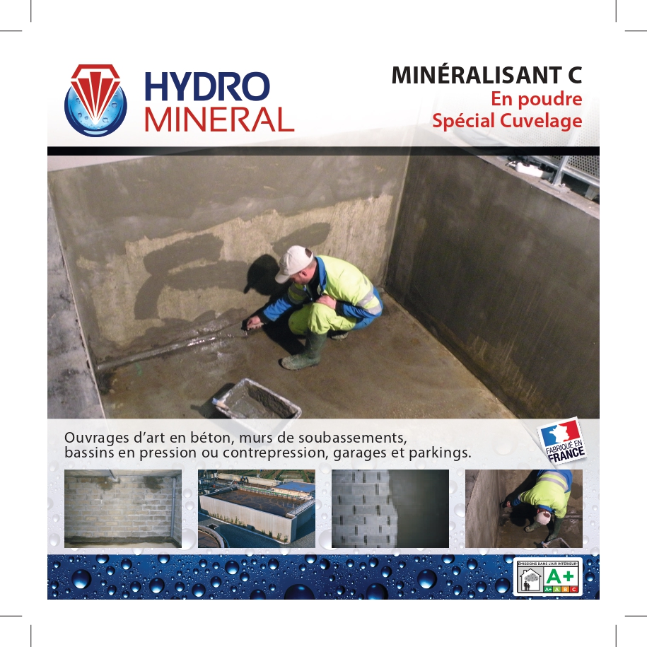 Seau Minéralisant C de cuvelage Hydrofuge 10 L HYDRO MINERAL - MC10