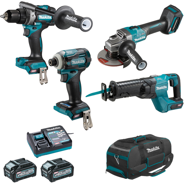 Pack 4 machines MAKITA XGT 40Vmax DF001G + GA005G + TD001G + JR001G - DK0126G401
