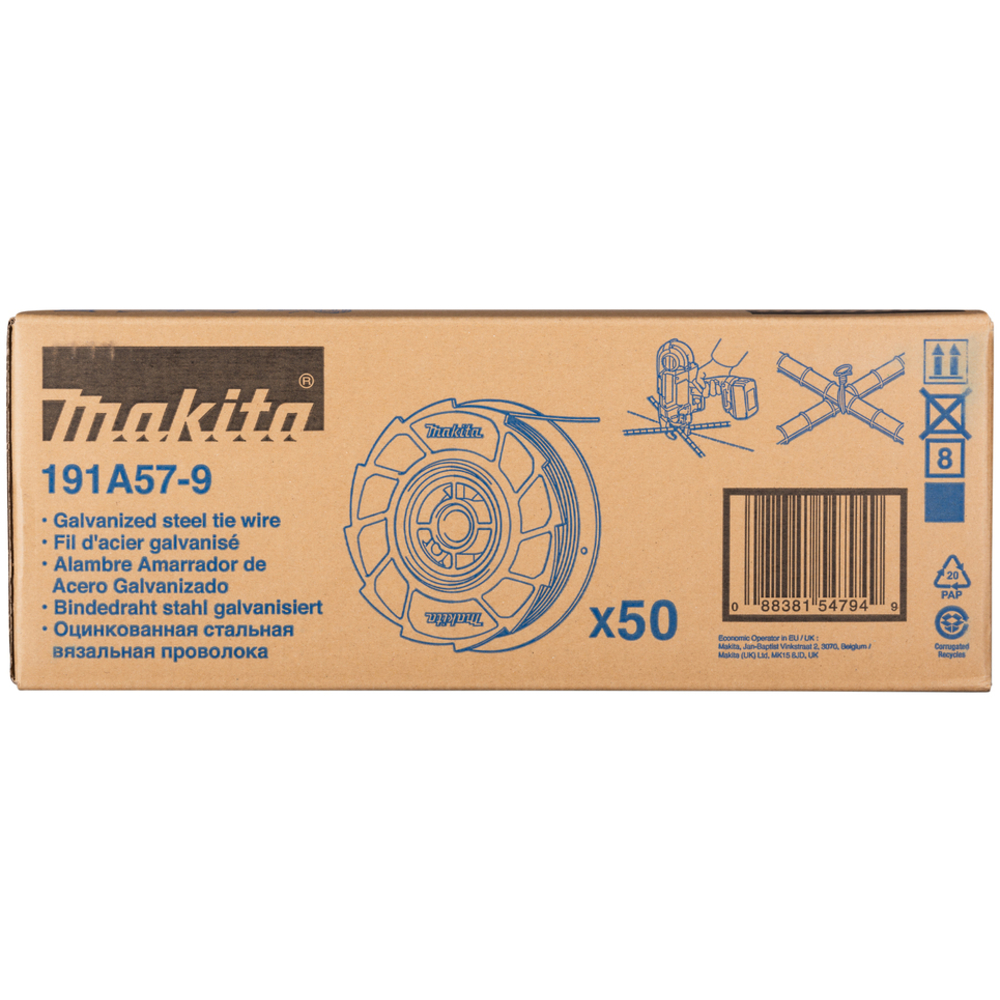 SET FIL A LIGATURER GALVANISE 50PCS/CARTON - MAKITA - 191A57-9
