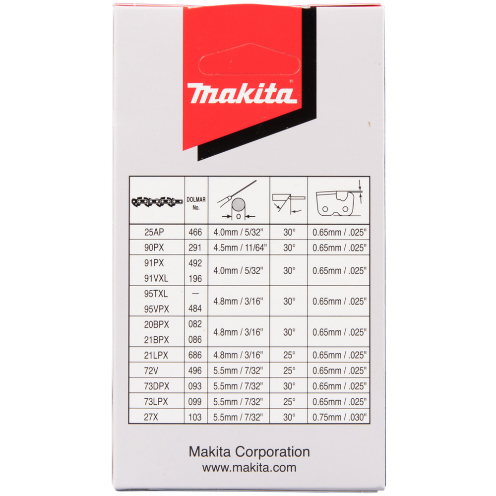 CHAINE TRONC MAK 21BPX 33CM 56MAIL - MAKITA - 191H28-8