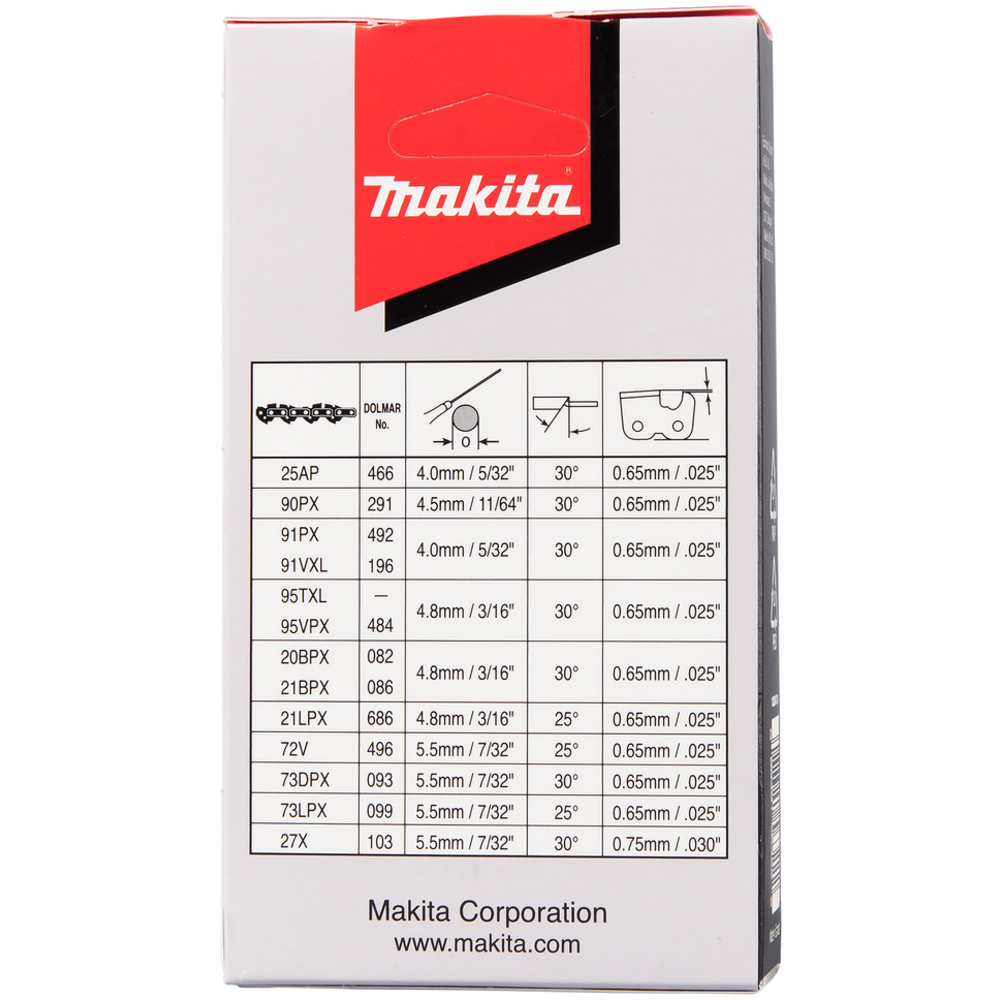 CHAINE TRONC MAK 21LPX 45CM 72MAIL - MAKITA - 191H36-9