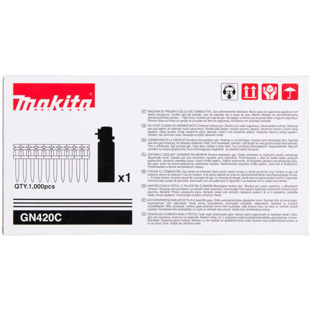 CLOUS BÉTON HC6 3,1X22MM 1000PCS + 1CART - MAKITA - 196287-1