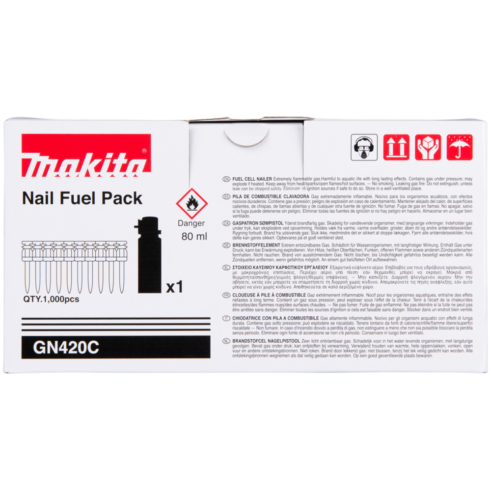 CLOUS BETON HC6 3,1X27MM 1000+1GAZ - MAKITA - 196288-9
