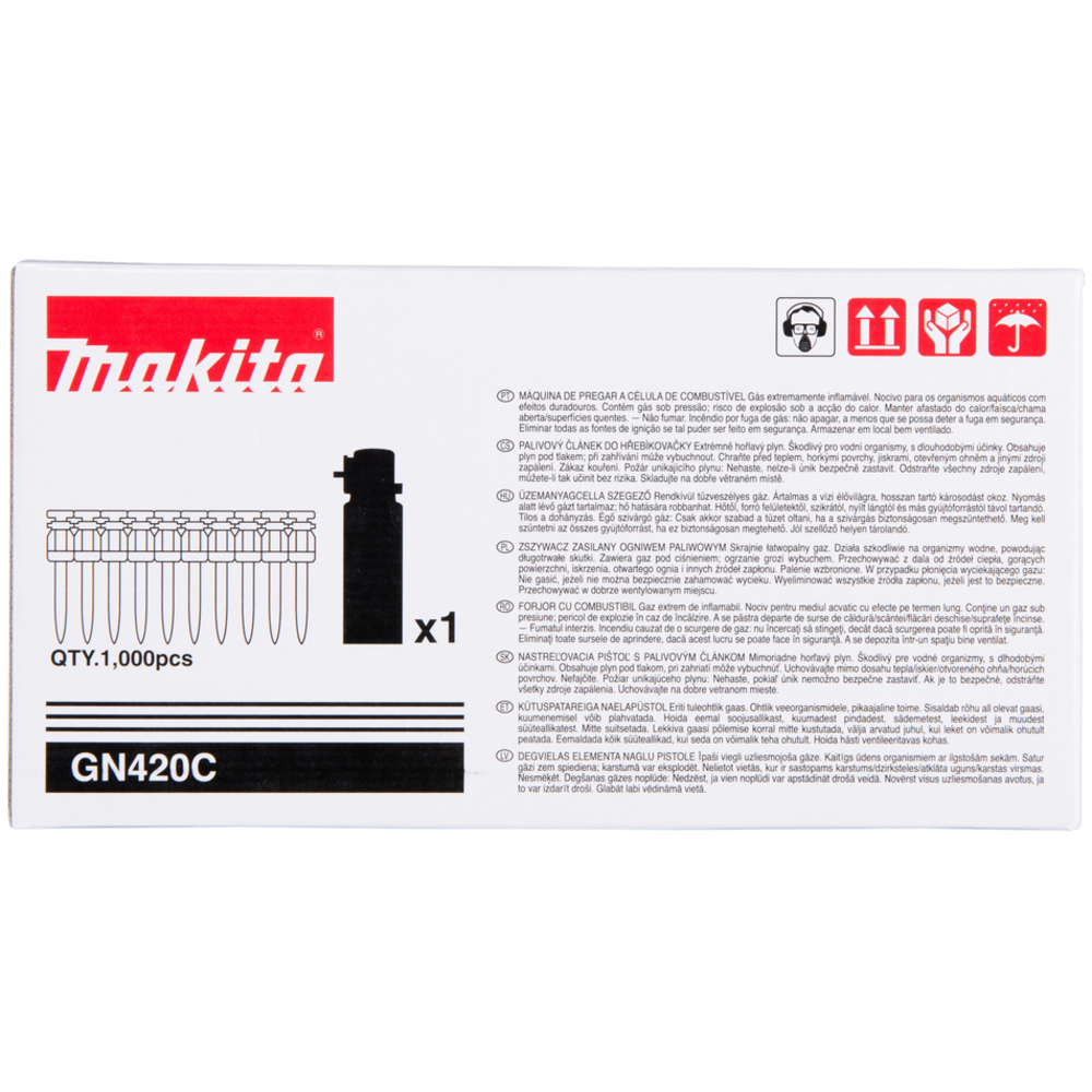 CLOUS BÉTON C6 2,6X20MM 1000PCS + 1CART - MAKITA - 196290-2