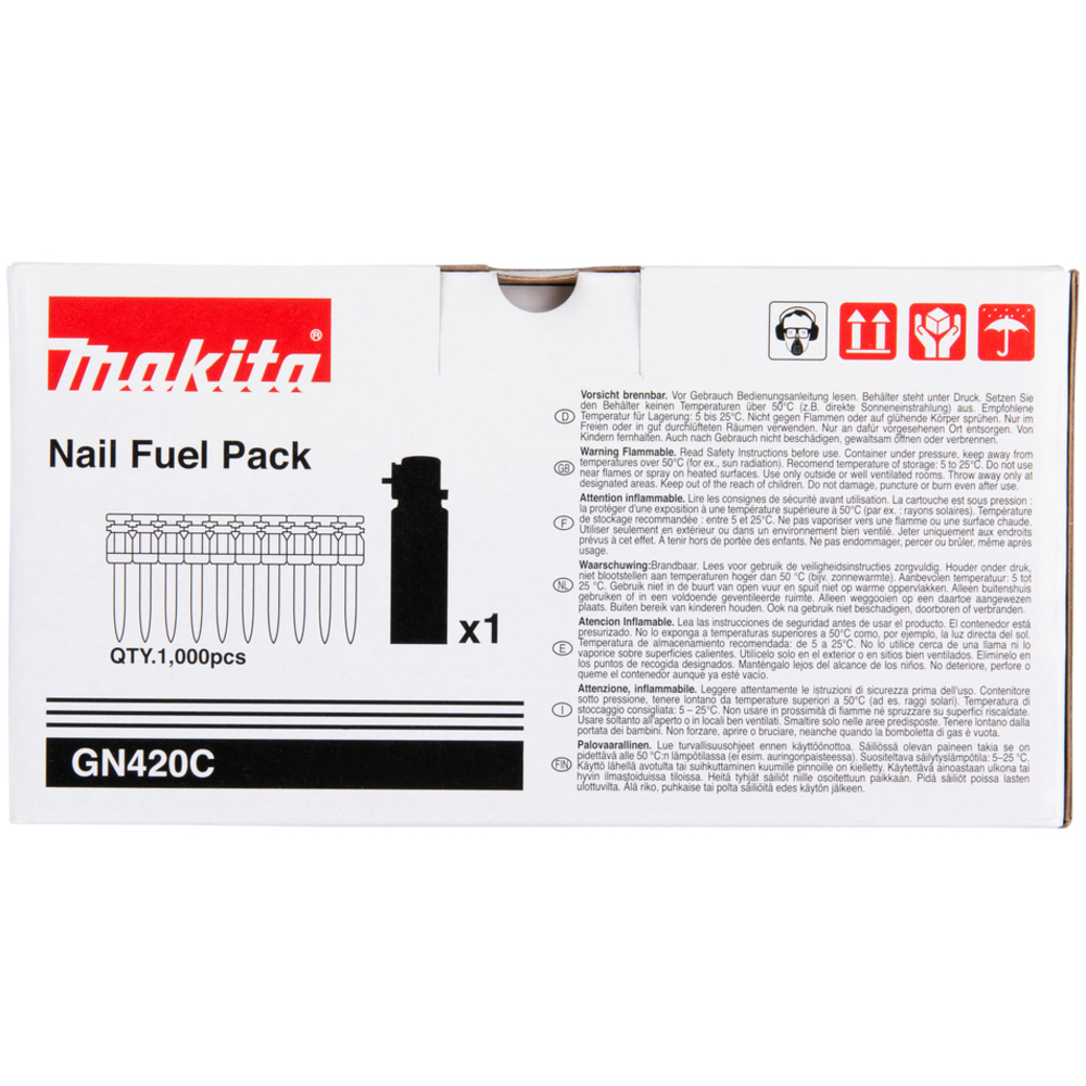 CLOUS BÉTON C6 2,6X30MM 1000PCS + 1CART - MAKITA - 196292-8