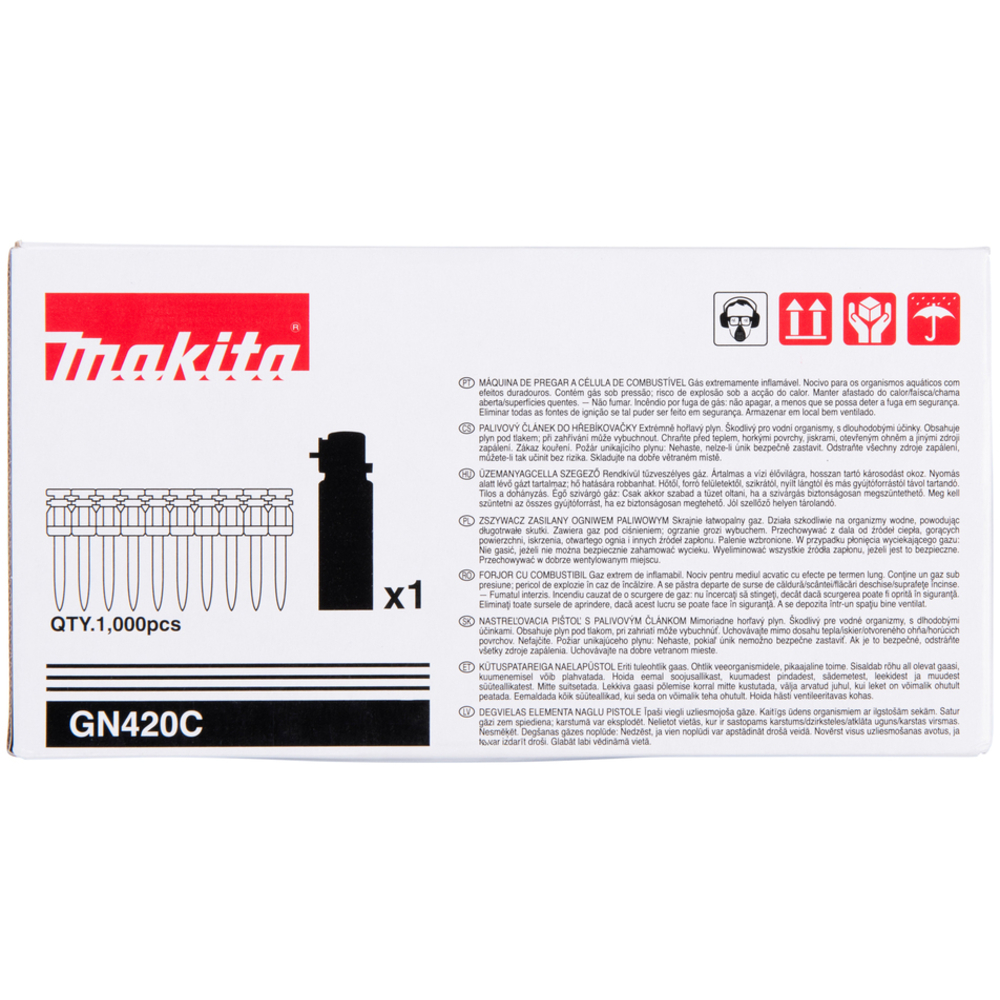 CLOUS BÉTON C6 2,6X40MM 1000PCS + 1CART - MAKITA - 196294-4