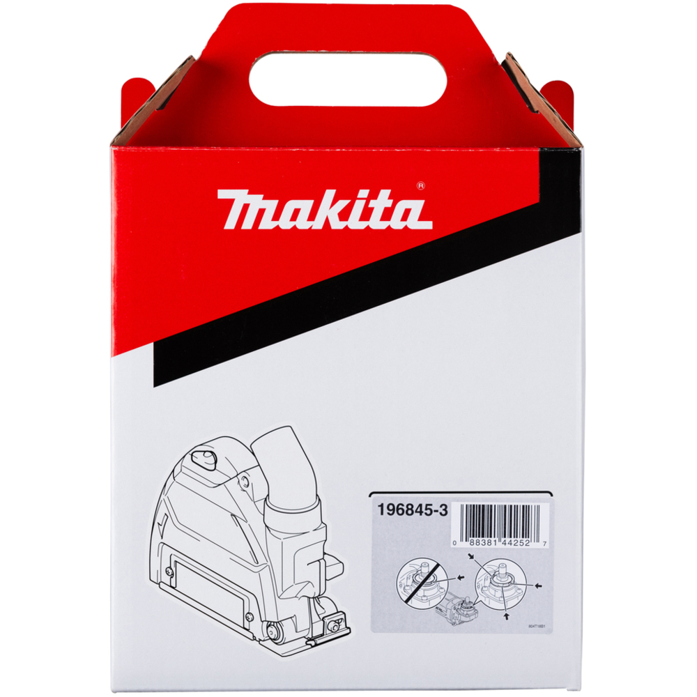CARTER DE PROTECTION POUR RAINURAGE AVEC RACCORD D'ASPIRATION, POUR MEULEUSES D125 MM - MAKITA - 196845-3