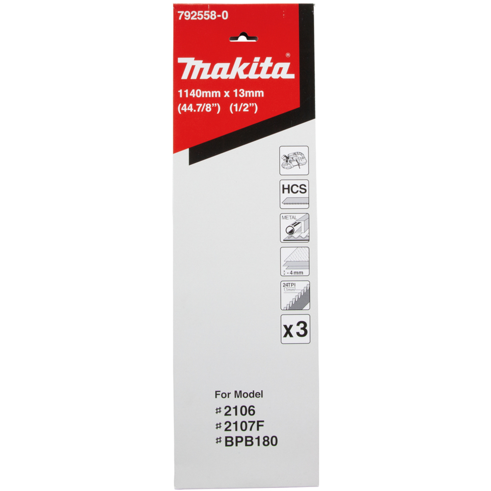LAME SCIE RUBAN MÉTAL 24D/POUCE 1140MM LOT DE 3 - MAKITA - 792558-0