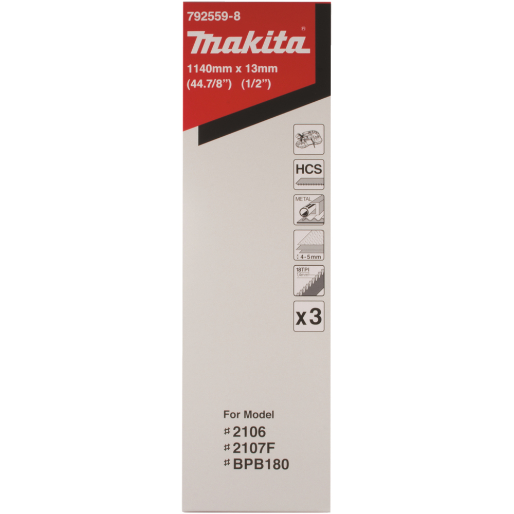 LAME SCIE RUBAN MÉTAL 18D/POUCE 1140MM LOT DE 3 - MAKITA - 792559-8