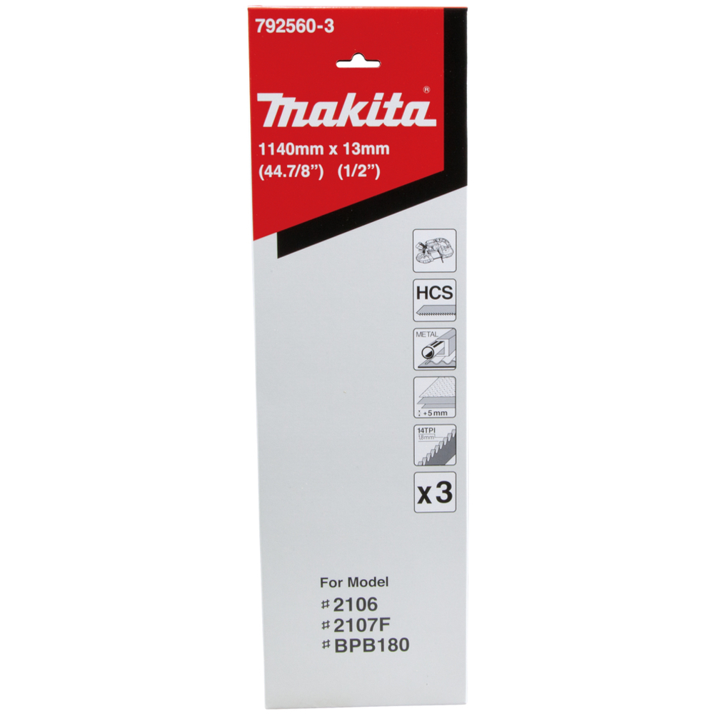 LAME SCIE RUBAN MÉTAL 14D/POUCE 1140MM LOT DE 3 - MAKITA - 792560-3