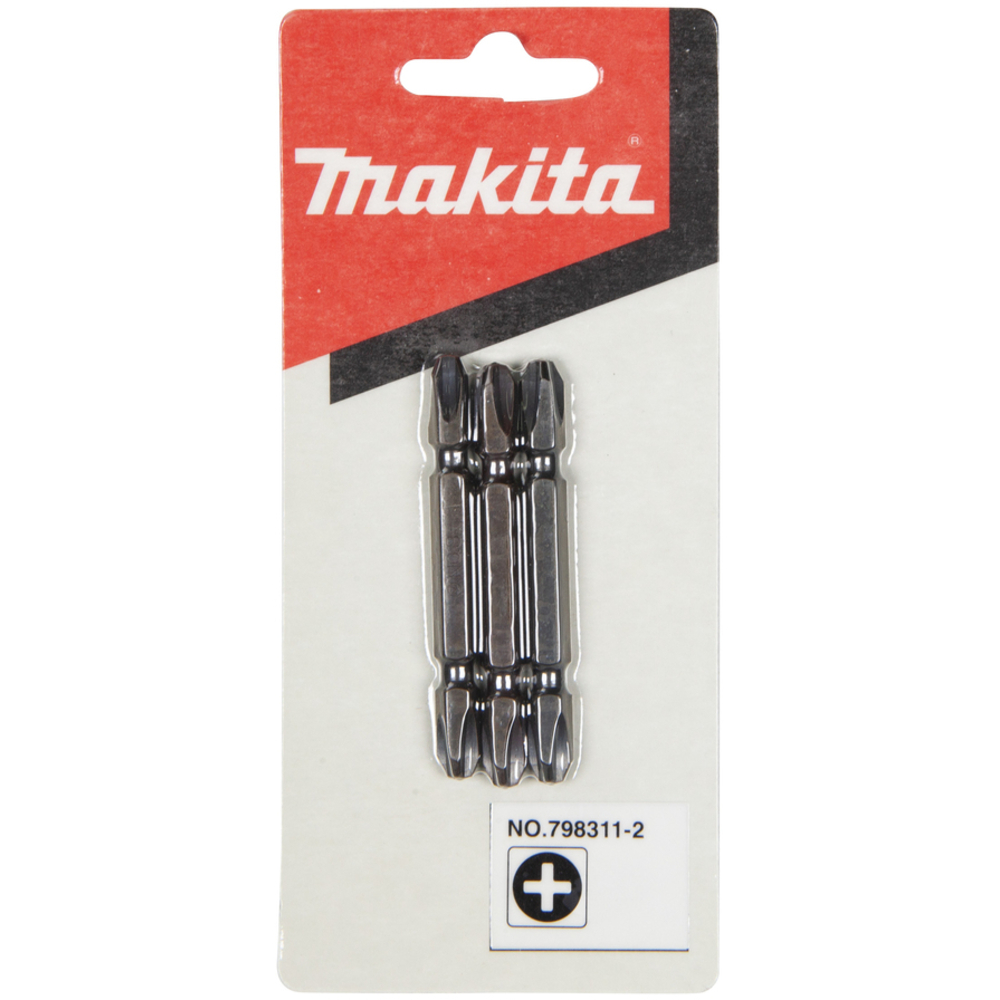 Embout double PHILLIPS Hexa 1/4'' Forme NZ Lot de 3 - MAKITA - 798311-2