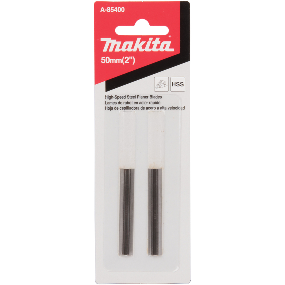 JEUX DE PLAQUETTES REVERSIBLES POUR RABOTS HSS 50MM - MAKITA - A-85400
