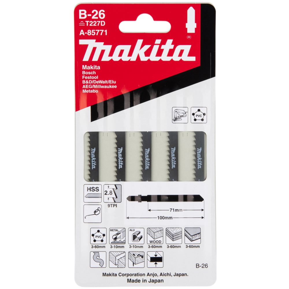 LAME B26 70-2,80 BO,PL,AL - MAKITA - A-85771