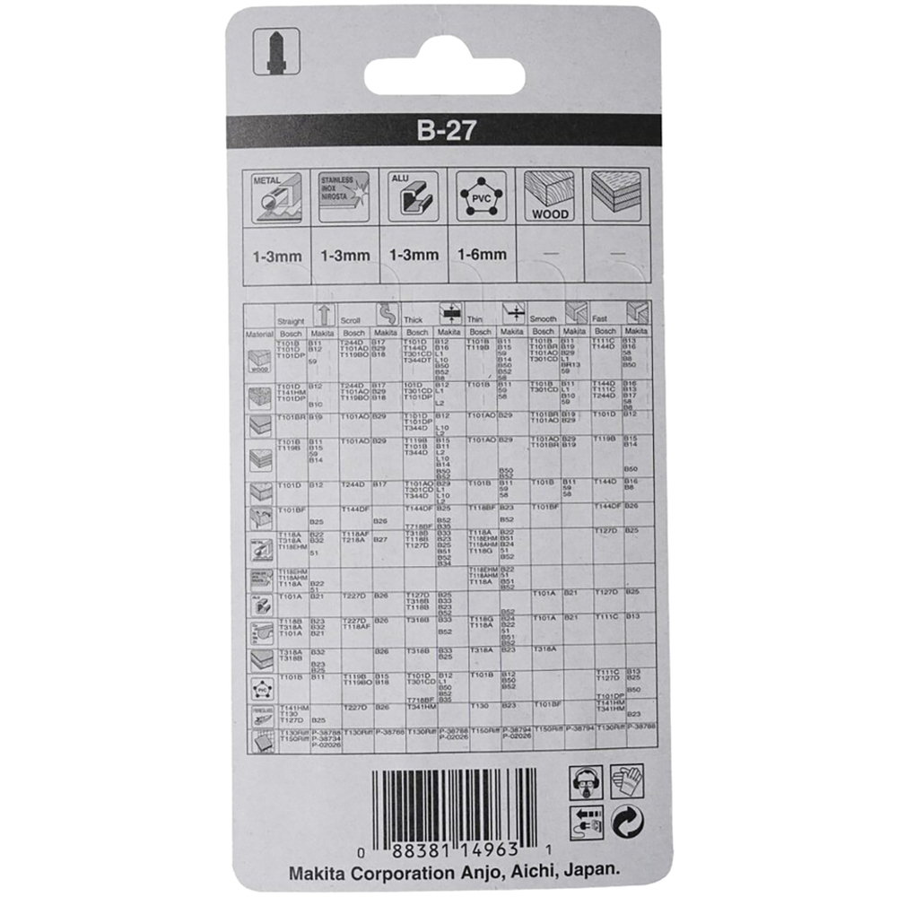 LAME A  CHANTOURNER B27 METAL - MAKITA - A-85787