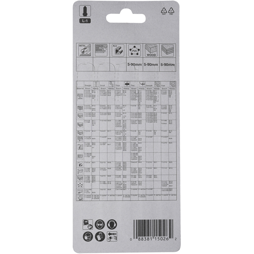 LAME COUPE PROPRE L-1 POUR BOIS, CONTRE- MAKITA - A-86290