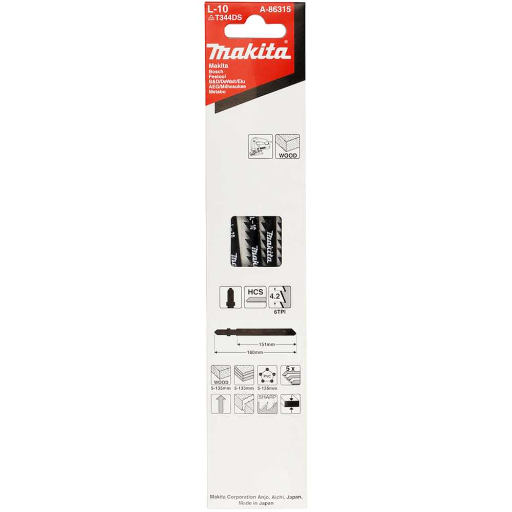 Lame bois, contre- MAKITA - A-86315