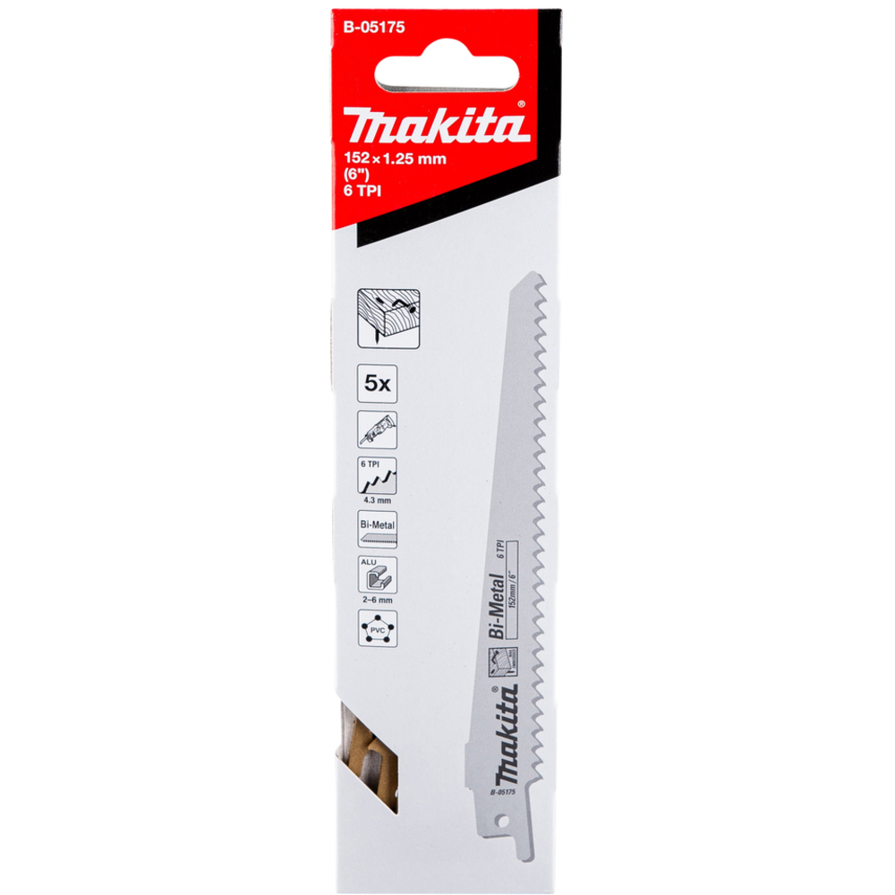 LAME RECIPROSAW METAL 6TPI - MAKITA - B-05175