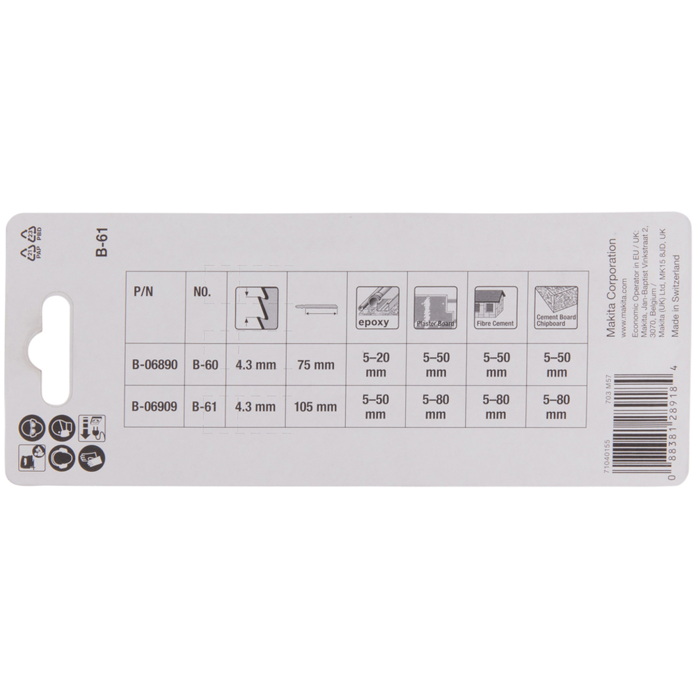 LAME B61 105-4,3 3P - MAKITA - B-06909