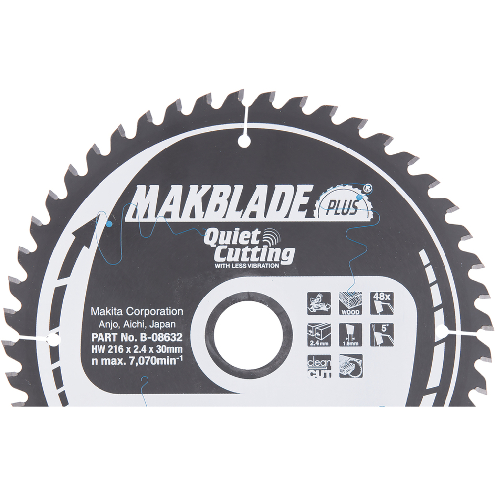 Lames carbure ''Makblade Plus'' Bois, pour scies radiales et à onglets 216/30/32 - MAKITA - B-08632